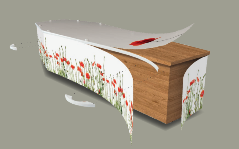 Nos cercueils personnalisés sont réalisés en plaqué chêne de 22 mm d'épaisseur et intégralement décorés. Modèles disponibles en Parisien (185 cm).